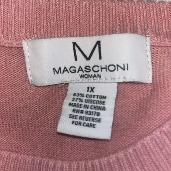 MAGASCHONI Ombre Drop-Shoulder Sweater Cotton Blend Size 1X - Picture 5 of 5